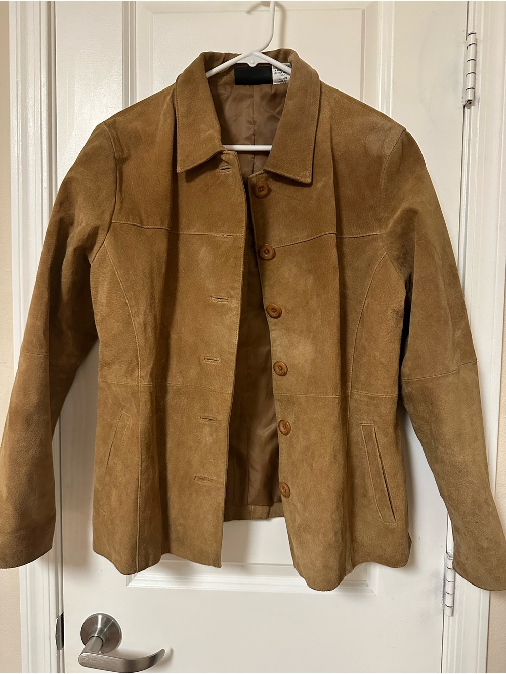 Vintage Spiegel Women's 100% Leather Button-Front Jacket in Camel 🐪 - Picture 12 of 14